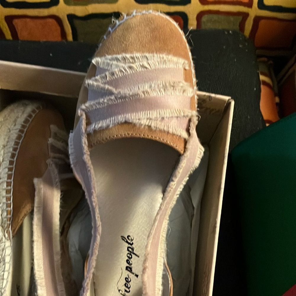 Free People Tan and Cream Women's Shoes